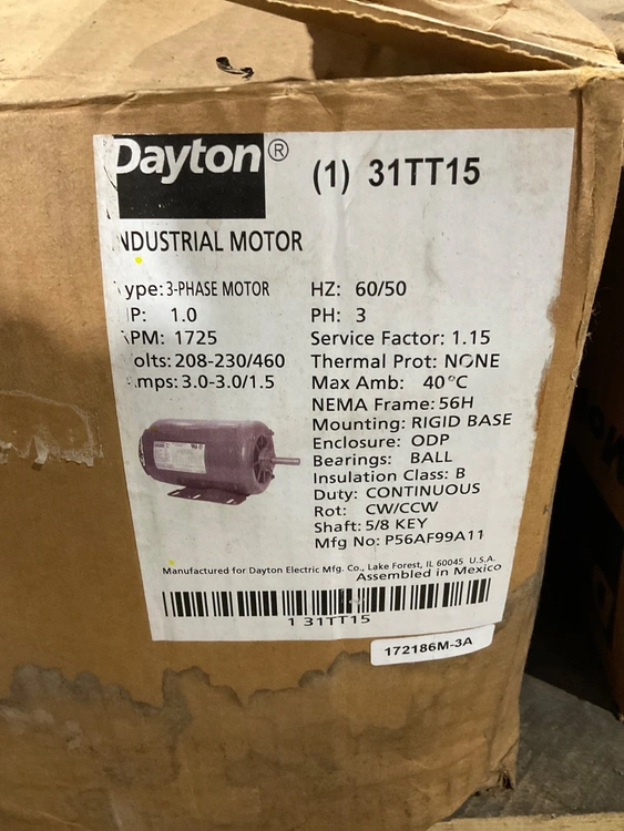New | in-Stock DAYTON 31TT15 A.C. Motors Michigan US | iGAM Industrial Marketplace #1259790