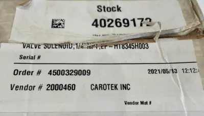 NEW ASCO EFHT8345H003 SOLENOID VALVE 1/4" 24VDC