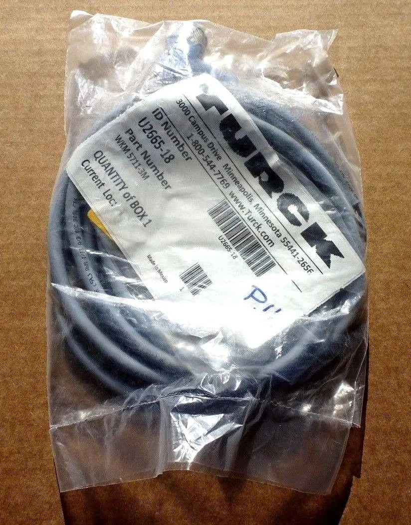 NEW TURCK WKM 5711-3M U2665-18 NETWORK MINIFAST