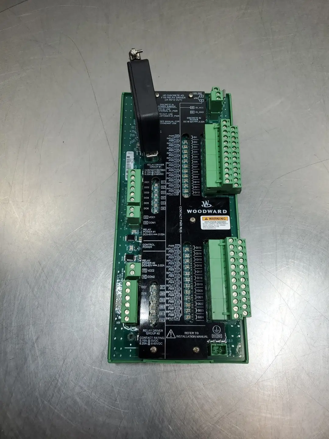 Used Woodward 5441-694 Rev A HD Discrete I/O FTM Relay Driver, 24IN/12OUT Input / Output Modules South Carolina US | Palmetto Automation #1508045