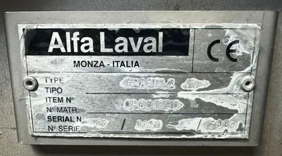 Alfa-Laval X19 tricanter centrifuge olive oil plant.