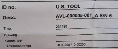 NEW CDT AVL-000005-001_A GRINDING WHEEL MM60/80 231198-1 AVL000005001A