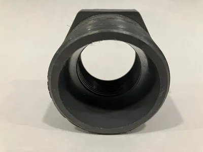 USED NIBCO 2" X 1-1/4" REDUCER BUSHING PVC-I NSF 2"LENGTH, 2-1/2" HEX