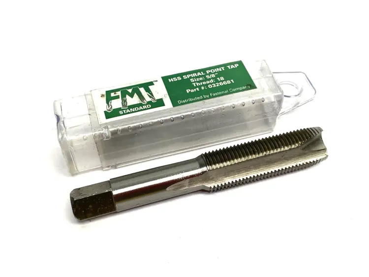 Used FMT STANDARD SPIRAL POINT TAP HSS, 5/8" SIZE, THREAD: 18 HSS/Cobalt Taps Michigan US | Maverick Industrial Sales #1092602