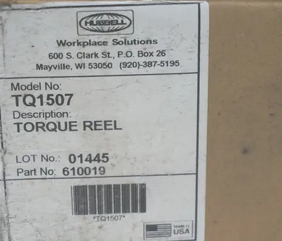 NEW HUBBELL TQ1507 TORQUE REEL