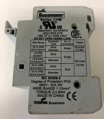 USED Cooper Bussmann CHM