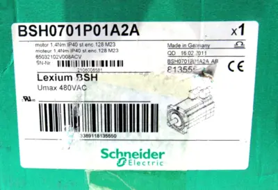 NEW SCHNEIDER ELECTRIC BSH0701P01A2A SERVO MOTOR