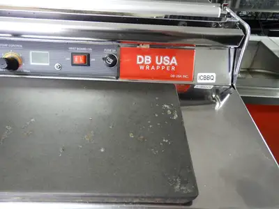 Used Vision Tech Used VisionTechShop CW-500E Hand Wrapping Machine Film Wrapper for Food Packaging Wrapping Machines Illinois US | Falcon Restaurant Supply #1376517