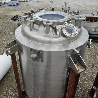 Used 1000L 264 GAL Jacketed Stainless Steel 316L Pressure Rated Mix Tank Reactor
