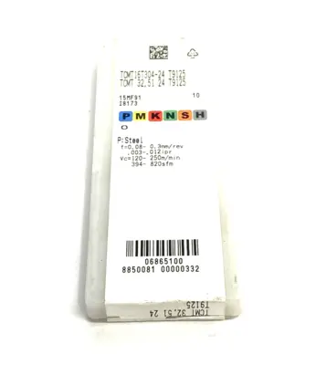 | Tungaloy TCMT16T304-24 T9125 Triangular Turning Insert 6865100 PKG OF 5 - New – Open box