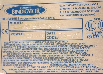 NEW BINDICATOR RF92C5X1A SENSOR RF SERIES