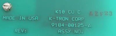 NEW K-TRON 9184-00125-A POWER SUPPLY 918400125A