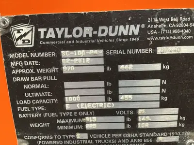 Used 2012 TAYLORDUNN SC10024 Maintenance Carts Ohio US | HGR 24 #1404976