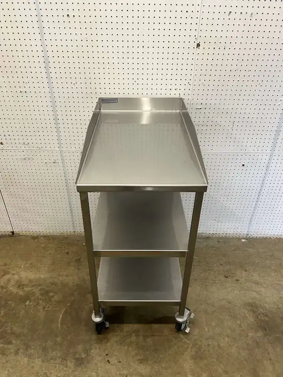 Used Falcon Restaurant Supply Used 18" X 30" Stainless Steel Equipment Stand with Casters - FG Food Prep Tables Illinois US | Falcon Restaurant Supply #1374999