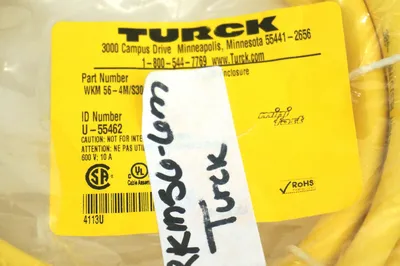 NEW TURCK WKM-56-4M/S3059 CORDSET WKM564MS3059