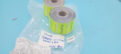 NEW U-Line S-11412  Production Labels - "Sample", 1 1⁄4 x 2" EST 1800