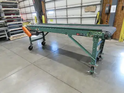Roach 28"x 10' Portable Slider Bed Conveyor 24"Belt .33Hp 230/460V 3PH 65FPM