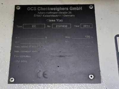 Used OCS _UNKNOWN_ Checkweighers (Misc) Wisconsin US | Packer City Sales #1297944