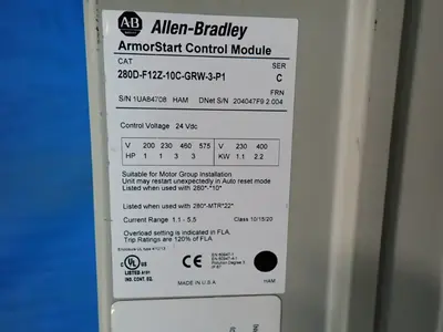 USED ALLENBRADLEY 280DF12Z10CGRW3P1