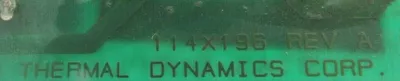 USED THERMAL DYNAMICS 19X1109 CIRCUIT BOARD 114X196