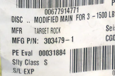 NEW TARGET ROCK 303479-1 3034791