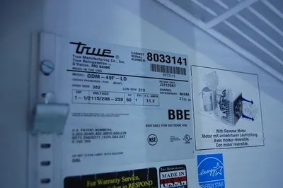 142-1067 True GDM-49F-LD 2 Glass Door Self Contained Reach In Freezer with LED
