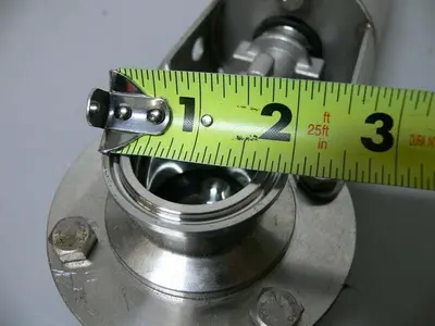 USED SPX M18BP816631TTT SW4D 1.5" S-LINE 74MM AIR TO RAISE STAINLESS STEEL VALVE