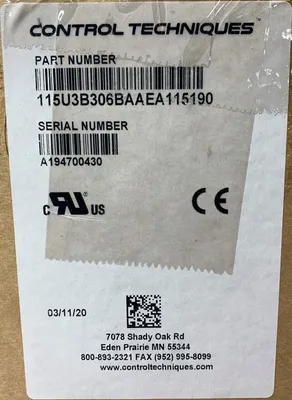Control Techniques 115U3B306BAAEA115190 Electrical/PLC/Automation | ESS Industrial Equipment Sales (11)
