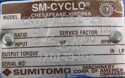NEW SUMITOMO CNVJ-6125C-25 GEAR REDUCER 25:1 CNVJ6125C25