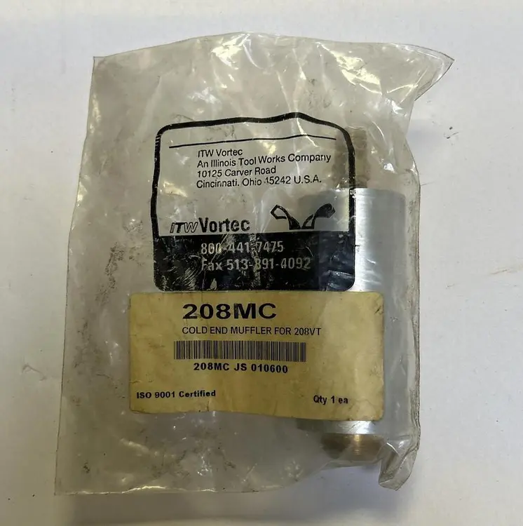 New | in-Stock ITW VORTEC 208MCJS010600 Muffler Equipment Ohio US | Surplus Asset Holdings #1246469