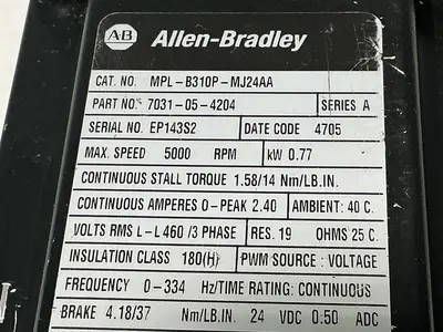 USED ALLEN BRADLEY MPL-B310P-MJ24AA