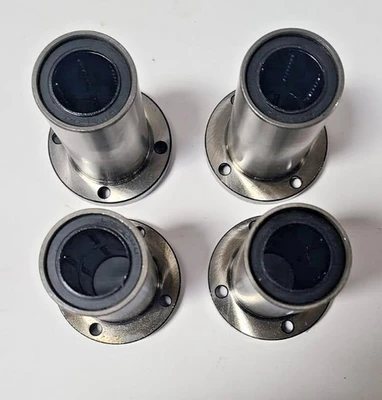 Lot of 4 LM25UU Linear Motion 25mm Ball Bearing Long Shaft Flange Bushing