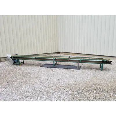 Used 14'' wide x 21' Long Industrial Belt Conveyor