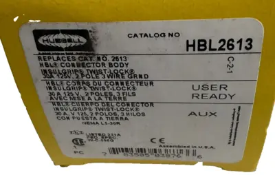 NEW HUBBELL HBL2613 RECEPTACLE 30A 125V