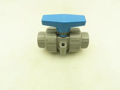 Plast-o-matic MBV100EPT-CP True Blue 1" NPT Threaded True Union Ball Valve EPDM