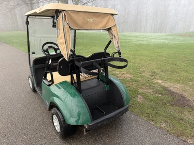 (1) 2019 E-Z-Go EFI golf cart with a Kawasaki gas engine, model 657061G01, includes canopy, fold-dow...