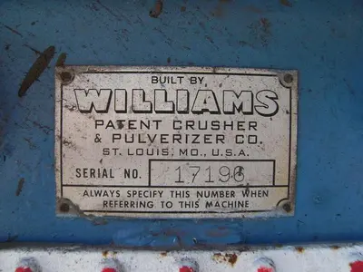 Mill, Hog, Williams Crusher, 60 HP, C/st, 6 Hammers #S740430
