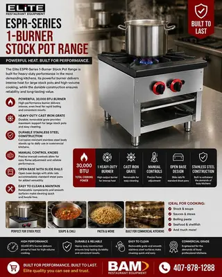 Elite ESPR-SERIES 1-Burner Stock Pot Range