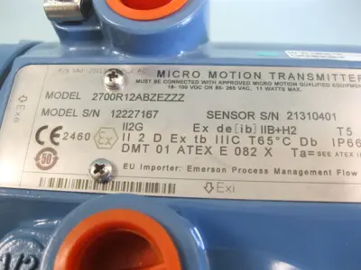 New | in-Stock Micro Motion 2700 R12 AB ZEZZZ Sensors New Hampshire US | Bitter End Trading #1452949
