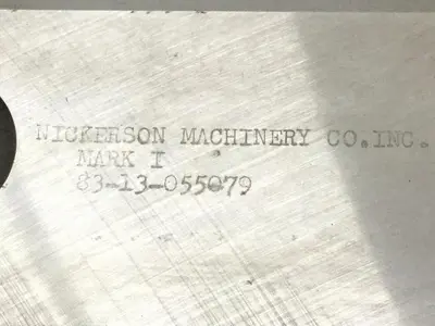 USED NICKERSON MACHINERY 83-13-055079