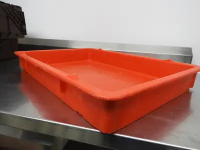 Used Doughmate Used Red DoughMate CPT-7D Commercial Plastic Dough Tray 26"Lx18"Wx3"H Food, Restaurant, & Bakery Parts & Accessories Illinois US | Falcon Restaurant Supply #1376526