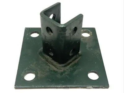 Used Eaton Square Offset Post Base Green 6" x 6" x 3 1/2" Fits B22 1 5/8" Construction Material & Supplies Michigan US | Maverick Industrial Sales #1402145