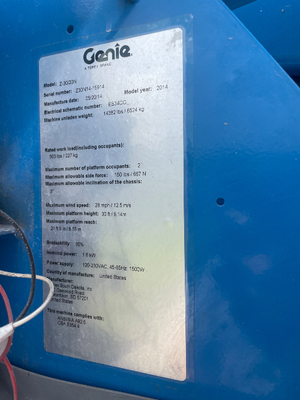 Used 2014 Genie Z-30/20N Platform Lifters Florida US | Stack Equipment #1331952