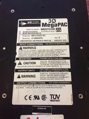 VICOR MP3-51021-EL REV E MEGA PAC POWER SUPPLY