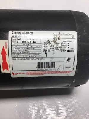 AO Smith H506 Commercial Pump AC Motor 1.0HP 3PH
