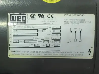 USED WEG FC002502