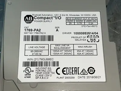 New | in-Stock ALLENBRADLEY 1769PA2 PLC Power Supplies Ohio US | HGR 24 #1305254