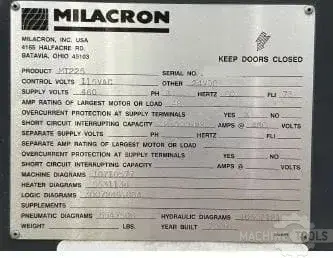 USED 2008 CINCINNATI MILACRON MT225