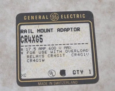 NEW LOT OF 6 GENERAL ELECTRIC CR4XG5 RAIL MOUNT ADAPTER