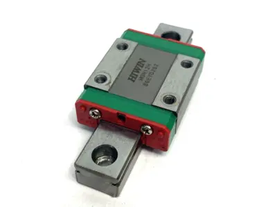 USED HIWIN LINEAR GUIDEWAY BLOCK AND RAIL, 1-BLOCK, 62MM RAIL